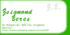 zsigmond beres business card